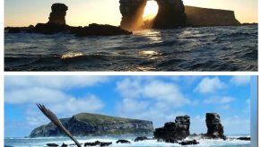 Según imágenes captadas por turistas, al parecer el dintel del Arco de Darwin se vino abajo y solo han quedado las pilastras de la formación.