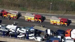 Más de 100 vehículos chocan en Inglaterra y dejan 68 heridos