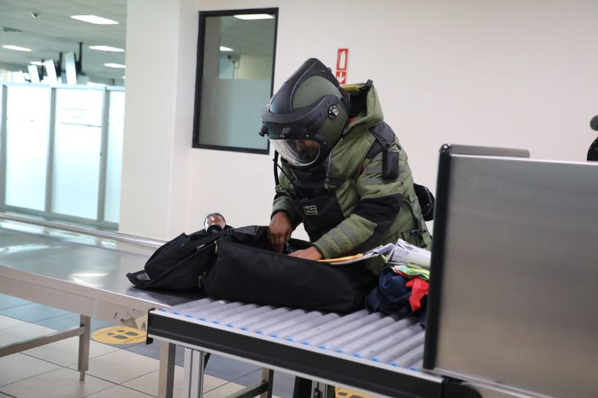 En el simulacro participó el equipo de seguridad del Aeropuerto de Tocumen
