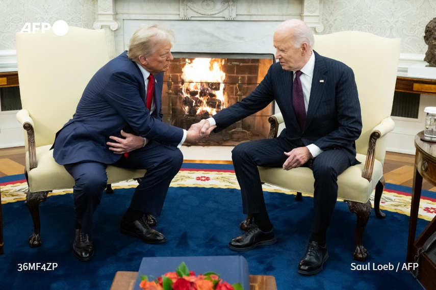 Joe Biden recibe a Donald Trump en la Casa Blanca