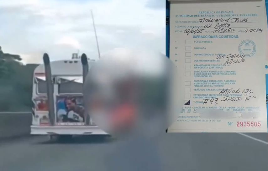 Policía Nacional sanciona a conductor de diablo rojo tras la divulgación de un video en redes