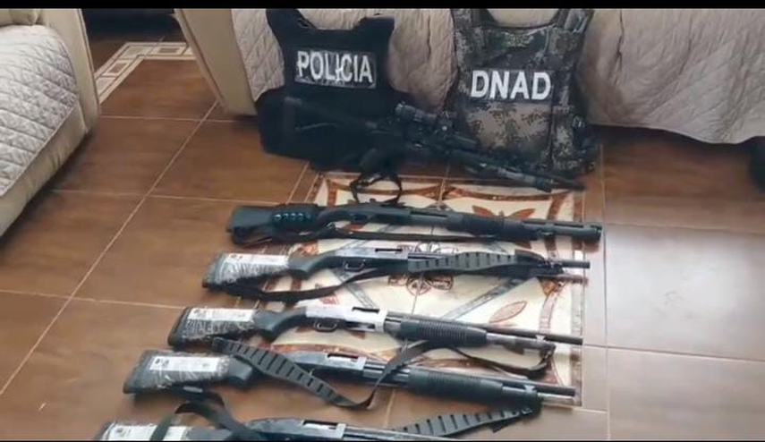 Decomisos de armas de fuego y municiones por la Policía Nacional