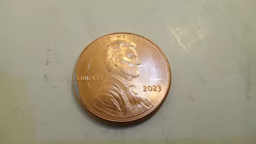Moneda de 1 centavo de 2023 que tiene un error de acuñación Moneda de 1 centavo de 2023 que tiene un error de acuñación