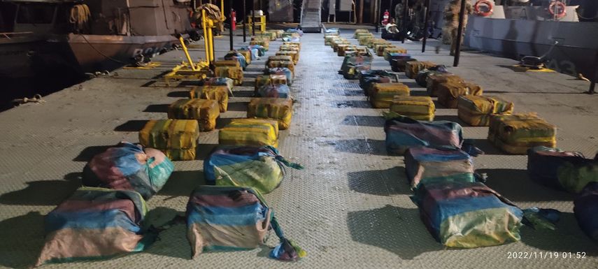 Los cuatro sospechosos fueron aprehendidos el pasado 18 de noviembre con 72 bultos con la droga.