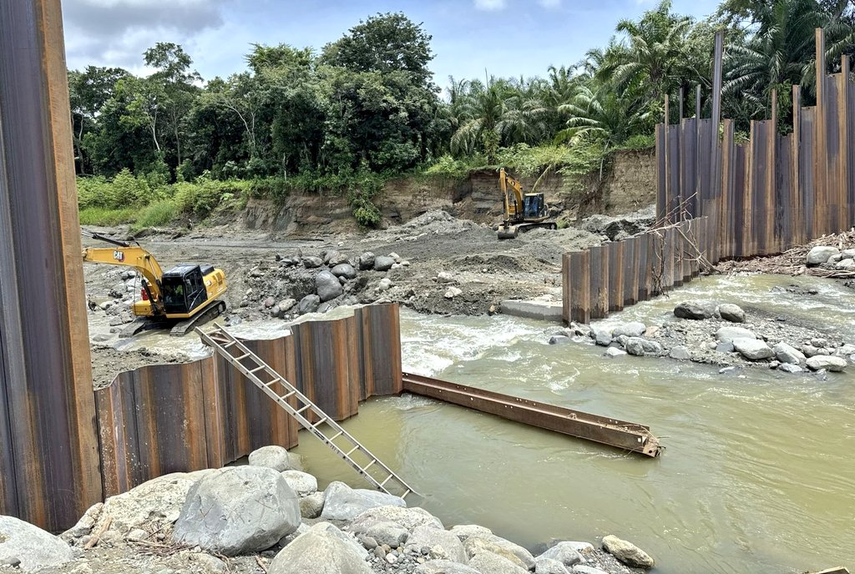 Idaan avanza 32% en construcción de toma de captación