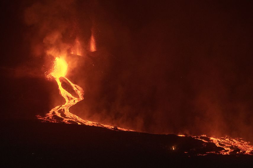 La lava de la erupción