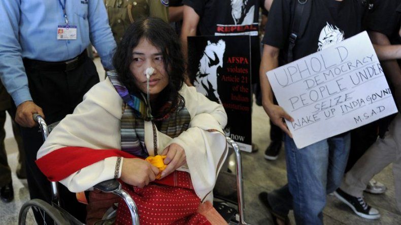 India liberará a Sharmila, lleva 14 años en huelga de hambre