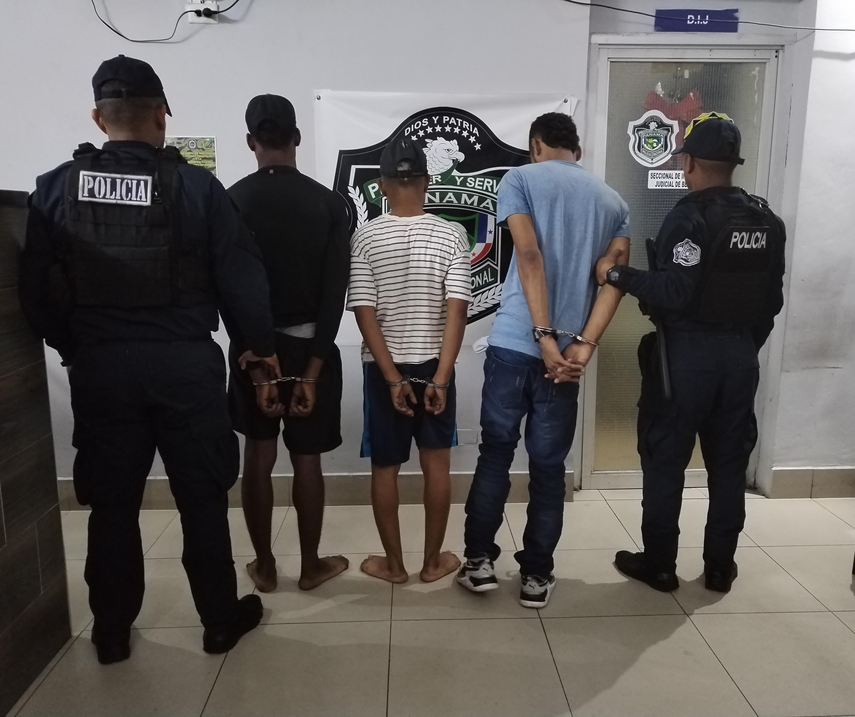 Policía Nacional detiene a tres sujetos que pretendían hurtar en un local