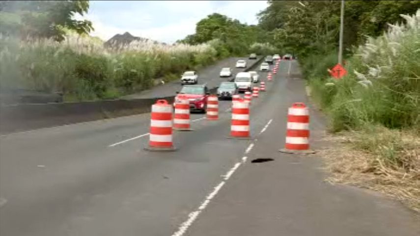 El hundimiento de este tramo de la carretera Panamericana se registró este 27 de septiembre.