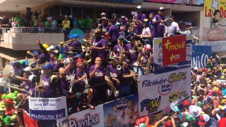 Punta Fogón Unido en los carnavales de las Tablas este lunes