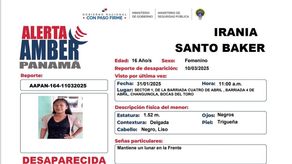 Activan Alerta Amber por desaparición de una menor de 16 años en Bocas del Toro