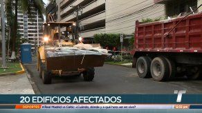 Continúan las evaluaciones y remoción de escombros en Calle 54 de Obarrio