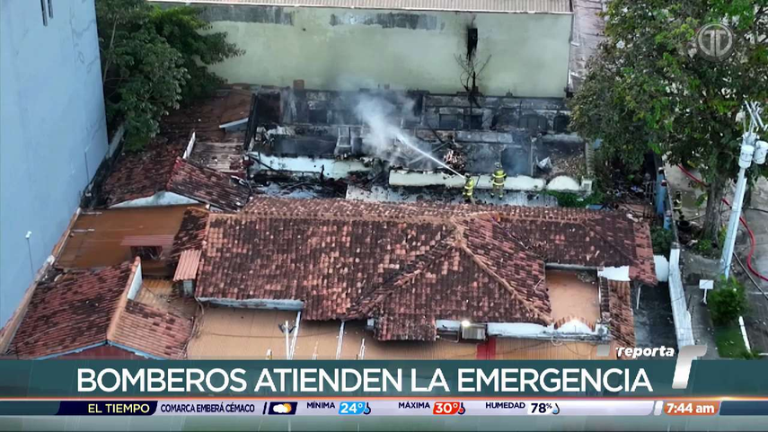 Incendio cerca de la estación del Metro