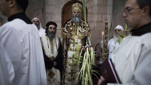 Ambiente festivo y alta asistencia en el Domingo de Ramos de Jerusalén