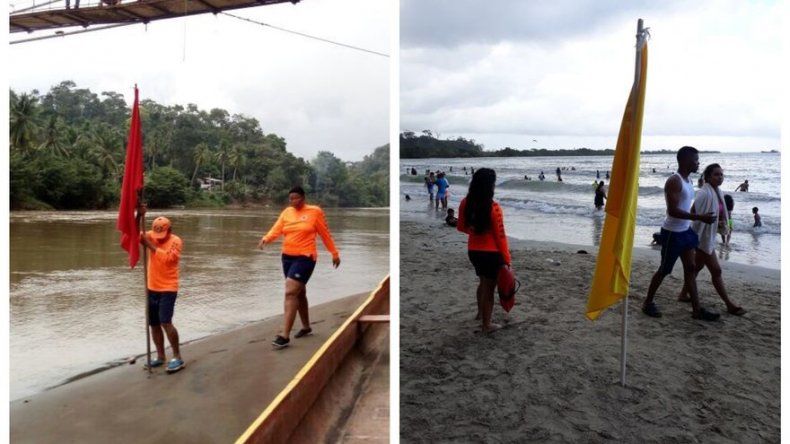 Colocan bandera roja y amarilla en algunas playas y ríos, Sinaproc insta a visitar áreas de cobertura