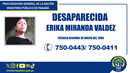 Fiscalía investiga desaparición de Erika Miranda Valdez, en Changuinola. Fiscalía investiga desaparición de Erika Miranda Valdez, en Changuinola.