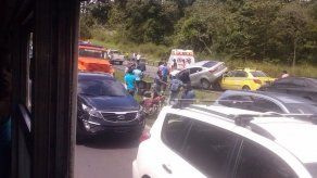 Choque de varios vehículos en Loma Cová en dirección al interior