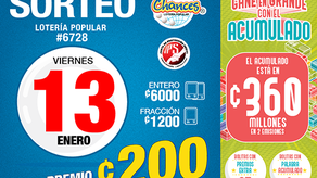 Lotería tica: ¡HOY JUEGA EL SORTEO DEL CHANCE!