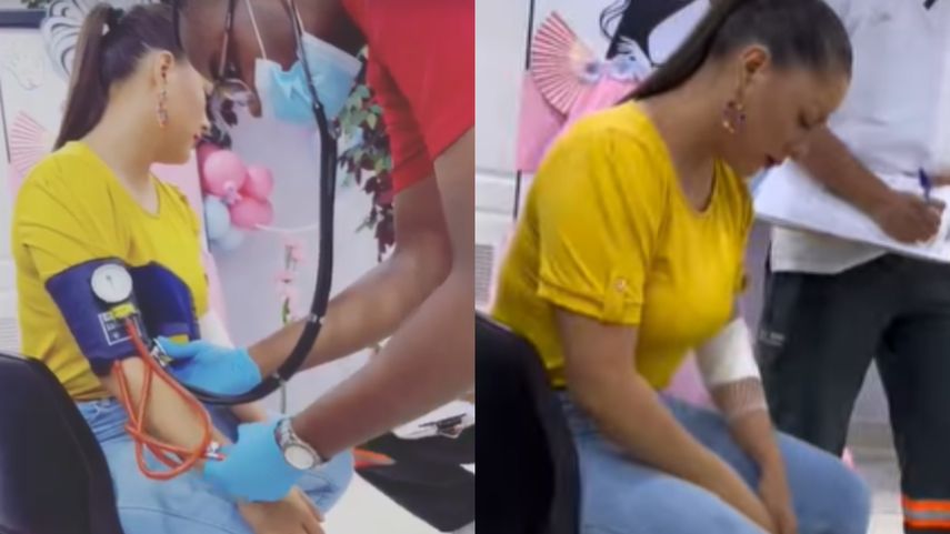 Doralis Mela se lleva tremendo susto al sufrir golpe en el brazo