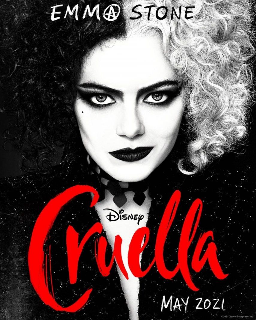 Emma Stone interpreta a Cruella de Vil.