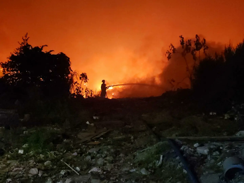 Imágenes del incendio en Cerro Patacón.&nbsp;