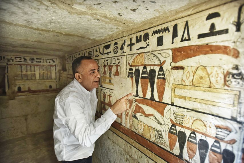 El sitio en Saqqara es parte de una vasta necrópolis en la capital ancestral de Menfis que incluye las pirámides de Giza.