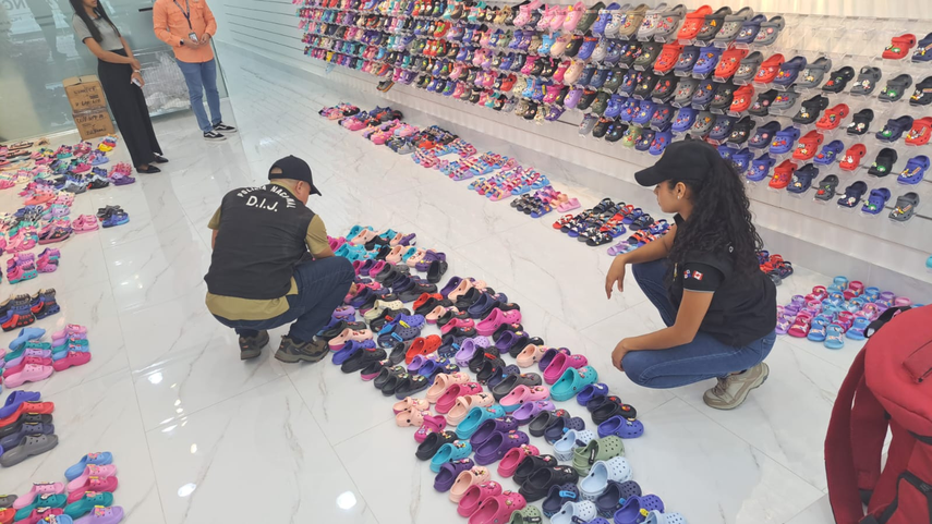 Mercancía falsificada decomisada en la Zona Libre de Colón.&nbsp;