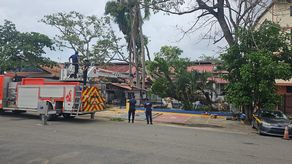 Edificio de la DIJ afectado tras fuertes lluvias