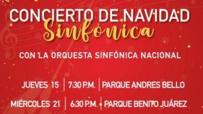 Concierto de Navidad Sinfónica este jueves 15 y miércoles 21 en Panamá