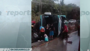 Accidente en Río Hato: bus se vuelca en la Vía Panamericana Accidente en Río Hato: bus se vuelca en la Vía Panamericana