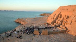 Disfrutan alineación solar en Abu Simbel