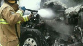 Cabezal de camión articulado se incendió en Chiriquí