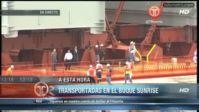 Histórica llegada a Panamá de las primeras compuertas para la ampliación