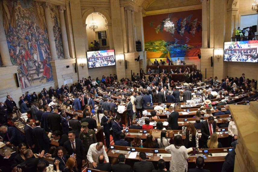 Instalación de nuevo periodo de sesiones en el Congreso de Colombia.