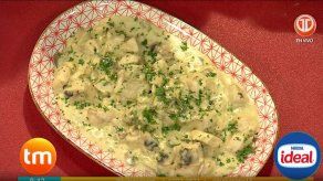 Receta: pollo en salsa de hongos