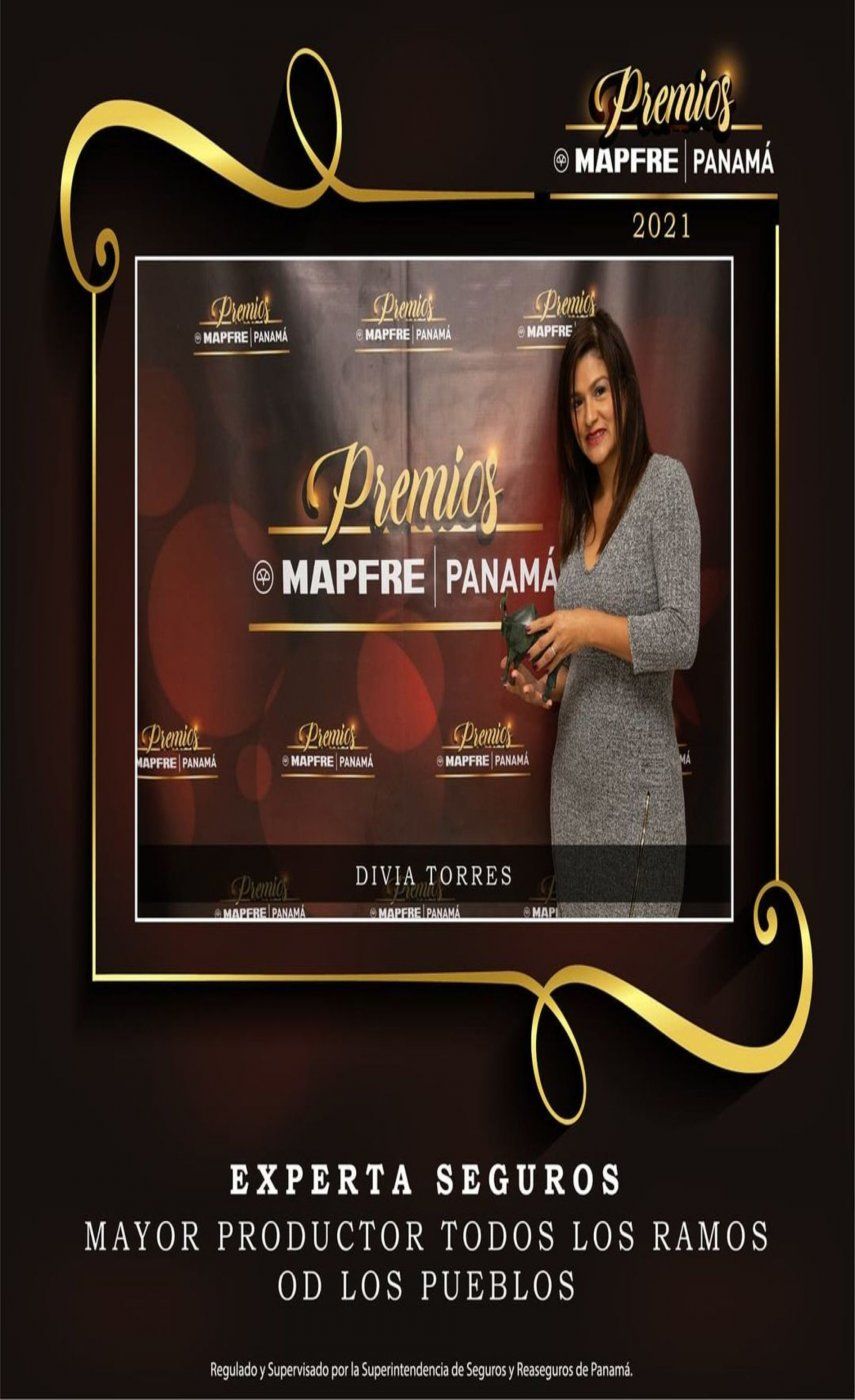 Experta Seguros logró el reconocimiento al premio como mayor productor de todos los ramos de la sucursal de Los Pueblos de MAPFRE PANAMÁ.