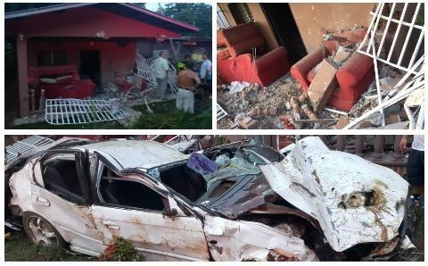 Conductor bajo efectos del alcohol choca y destruye una casa en Chiriquí