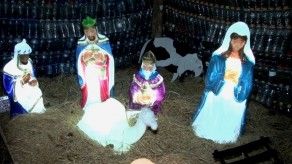 Nacimiento y árbol de Navidad ecológicos en Chiriquí