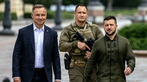 El presidente de Polonia, Andrzej Duda y el presidente de Ucrania, Volodimir Zelenski.