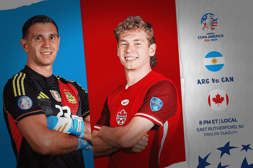 Argentina vs. Canadá en las&nbsp; semifinales de la Copa América 2024.