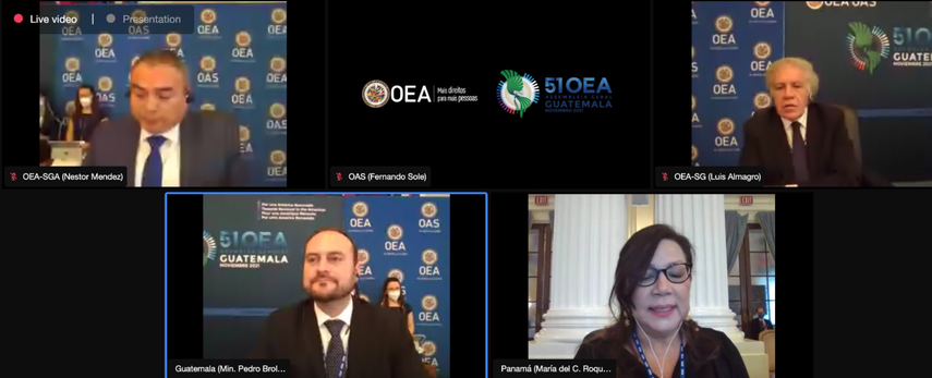La Asamblea General 51 de la OEA se realiza de forma virtual.