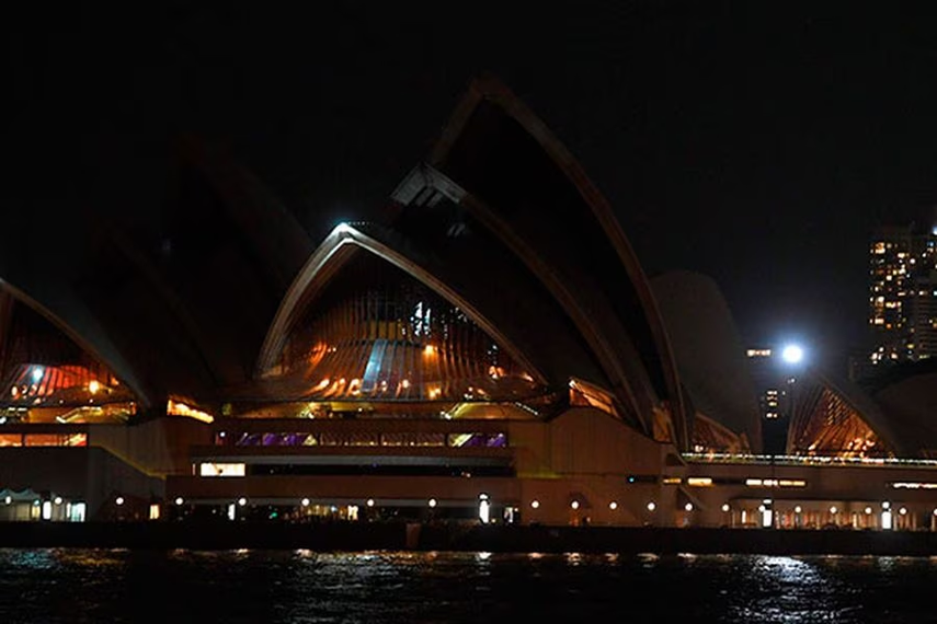 La Ópera de Sidney en la Hora del Planeta.