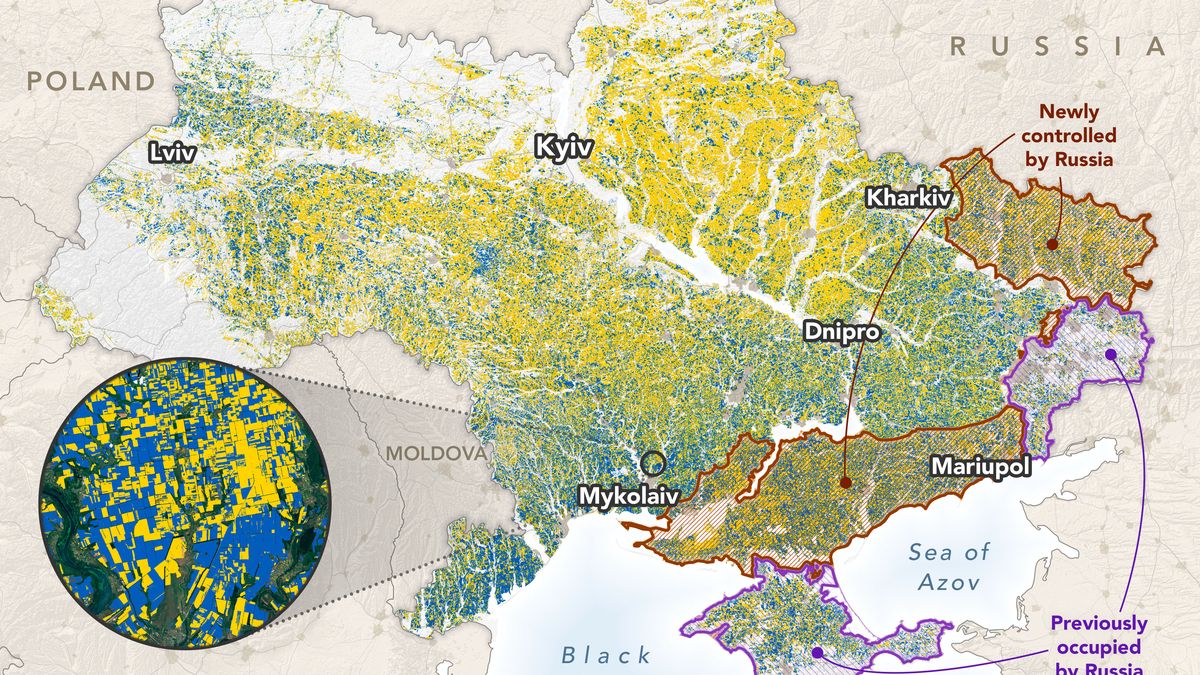 Imagen elaborada por el programa Harvest de la NASA.