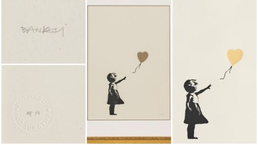 Versión especial de la obra Niña con globo de Banksy.