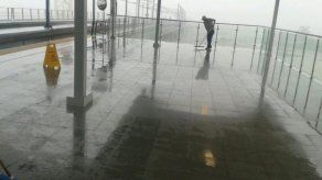 Fuertes lluvias en la ciudad capital este sábado