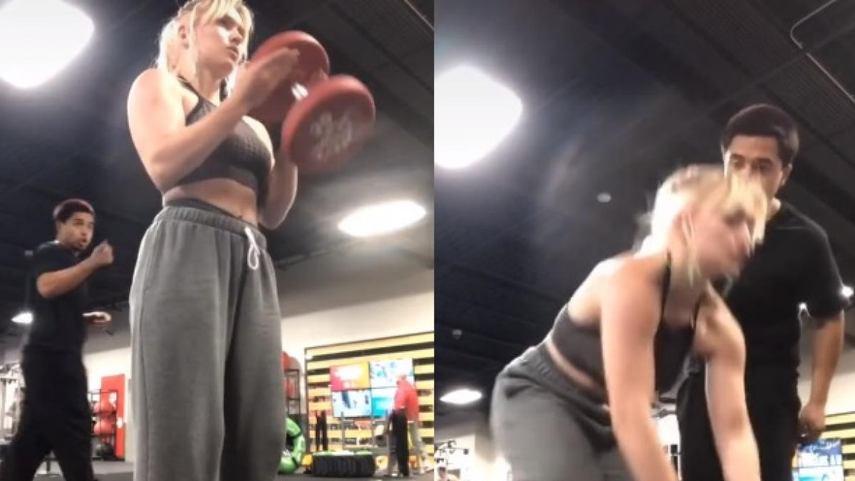 Joven que fue acosada en el gimnasio graba el momento preciso cuando el sujeto la hostiga 