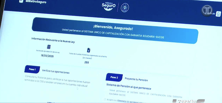 CSS informó que el plazo para decidir sobre el sistema de pensiones vence el 18 de agosto