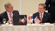 El presidente de Panamá, Laurentino Cortizo, en reunión con miembros de la Cámara de Comercio de Irving. El presidente de Panamá, Laurentino Cortizo, en reunión con miembros de la Cámara de Comercio de Irving.