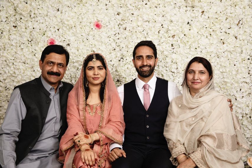 Malala compartió fotos de su boda en redes sociales.