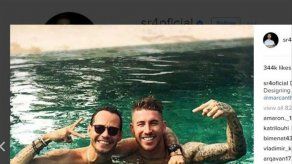 Sergio Ramos y Pilar Rubio se divierten con Marc Anthony